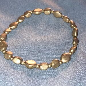 Stretchy Gold Beaded Bracelet